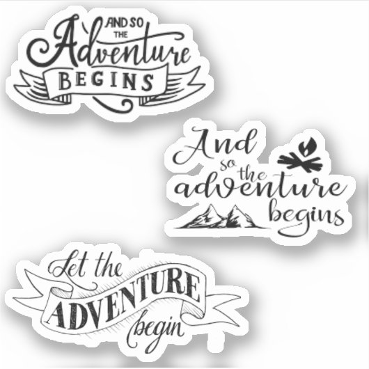 そして冒険はスティッカーを始める シール (正面)