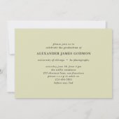 そして冒険は写真の卒業を開始する 招待状 (裏面)