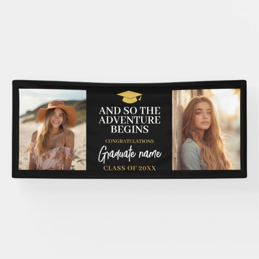 そして冒険は卒業モダンを待っている2写真 横断幕 (横)