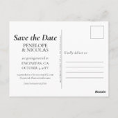 そして冒険は日付のはがきを保存し始める ポストカード (裏面)