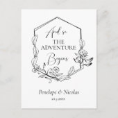 そして冒険は日付のはがきを保存し始める ポストカード (正面)