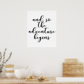 そして冒険は結婚引用文だ ポスター (キッチン)