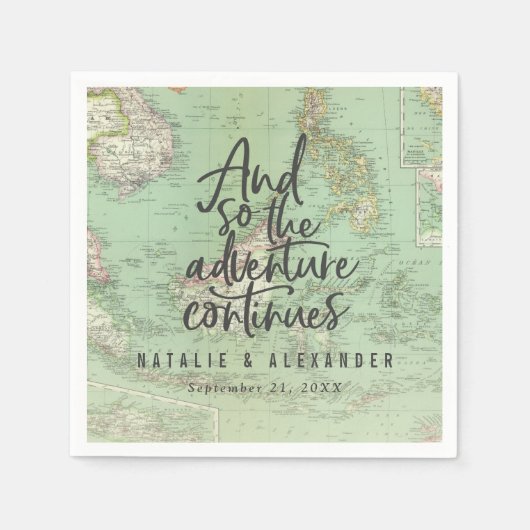 そして冒険は結婚披露宴を続ける スタンダードカクテルナプキン (正面)