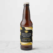 そして冒険は黒い金ゴールド卒業を始める ビールラベル (正面)