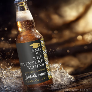 そして冒険は黒い金ゴールド卒業を始める ビールラベル