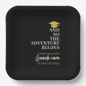 そして冒険は黒い金ゴールド卒業を始める ペーパープレート (正面)