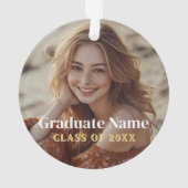 そして冒険を待つ – 卒業モダン写真 オーナメント (裏面)