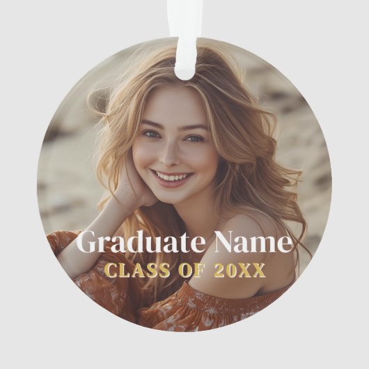 そして冒険を待つ – 卒業モダン写真 オーナメント (裏面)