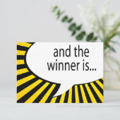 そして勝者はあります! 喜劇的なスピーチの泡 招待状 (スタンド正面)