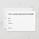 そして勝者はあります! 喜劇的なスピーチの泡 招待状 (裏面)