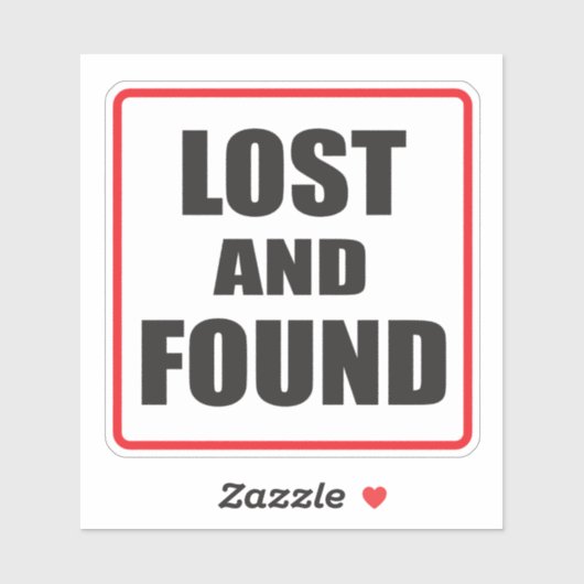 そして失った見つかった標識 シール (シート)