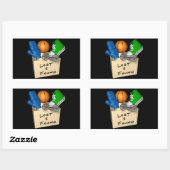 そして失った見つかった 長方形シール (シート)