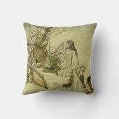 そして妖精の歌-アーサーRackham クッション (裏面)