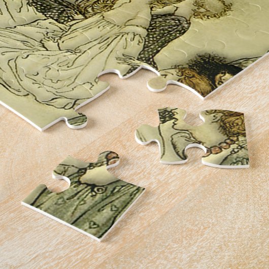 そして妖精の歌-アーサーRackham ジグソーパズル (側面)