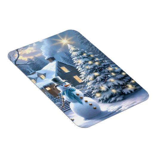 そして彼の霜の降りた魔法のクリスマス マグネット (右側)