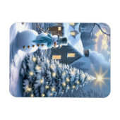 そして彼の霜の降りた魔法のクリスマス マグネット (横)