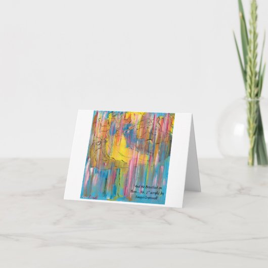 「そして彼は彼らに息を吸った…no 2"折り返し挨拶 カード (正面)