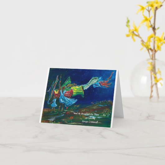 「そして彼は彼らに息を吹き込んだ」 no.3折り返しの挨拶 カード (黄色い花)