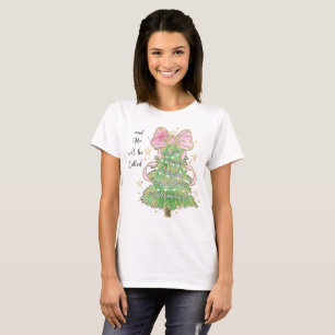 そして彼は手描きのクリスマスツリーと呼ばれるだろう Tシャツ