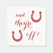 そして彼らはダービーから離れている スタンダードカクテルナプキン (正面)