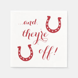 そして彼らはダービーから離れている スタンダードカクテルナプキン