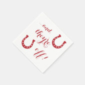 そして彼らはダービーから離れている スタンダードカクテルナプキン (角)