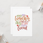 そして彼らは一緒に愛する生活を築いた カード (正面/裏面インサイチュ)