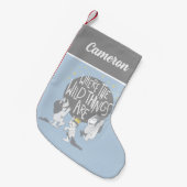 そして彼らは叫んだ |名前の追加 スモールクリスマスストッキング (正面 (吊り時))