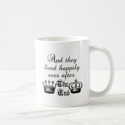 そして彼らは引用文その後ずっと幸福に住んでいました コーヒーマグカップ (右)