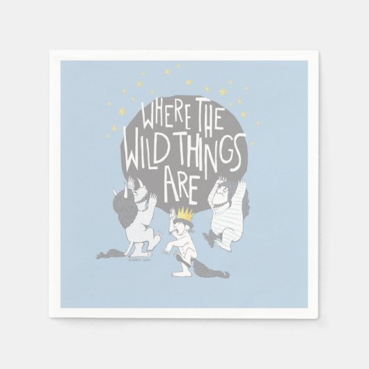 そして彼らは恐ろしい吠え声をあげた！ スタンダードカクテルナプキン (正面)