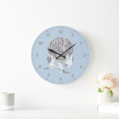 そして彼らは恐ろしい吠え声をあげた! ラージ壁時計 (ホーム)