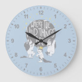 そして彼らは恐ろしい咆哮を轟かせた！ ラージ壁時計 (正面)