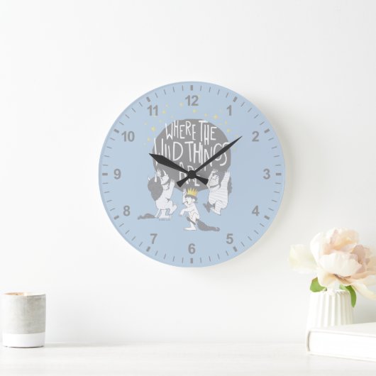 そして彼らは恐ろしい咆哮を轟かせた！ ラージ壁時計 (ホーム)