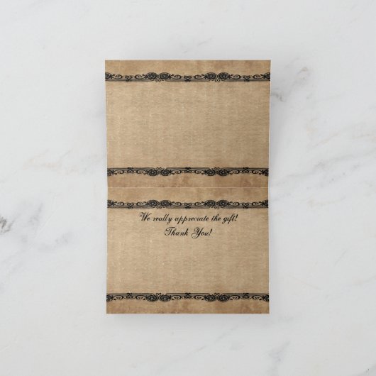 そして彼らは感謝の言葉を残して幸せに暮らした サンキューカード (内部)