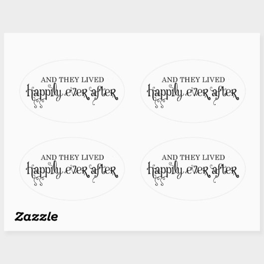 そして彼らは楕円形のステッカーの後ずっと幸せに暮らしていた 楕円形シール (シート)