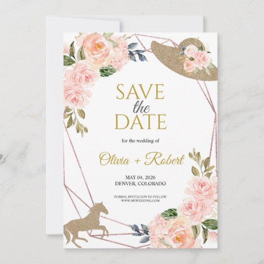 そして彼らは祭壇へ駆け出す！ダービーのテーマ セーブザデート (正面)