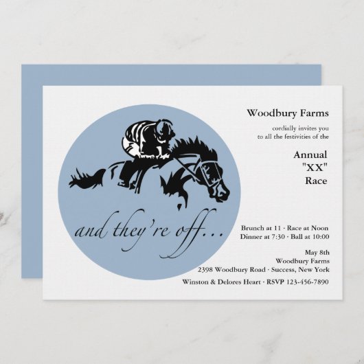 そして彼らは競馬の招待状 招待状 (正面/裏面)