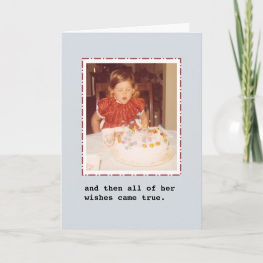 そして彼女の願いは全来て真実だバースデー カード (正面)