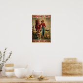 そして彼女はずっと幸せに暮らした – Home Decor Wall ポスター (キッチン)