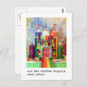 そして彼女はずっと楽しく作り上げたフォトグラフィー ポストカード (正面/裏面)