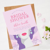 そして彼女は祭壇に向かっている、ダービーブライダルシャワー 招待状