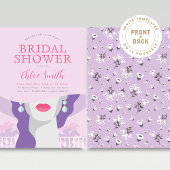 そして彼女は祭壇に向かっている、ダービーブライダルシャワー 招待状