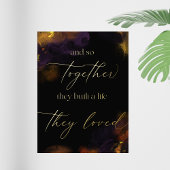 そして愛する人生を築く 箔ポスター