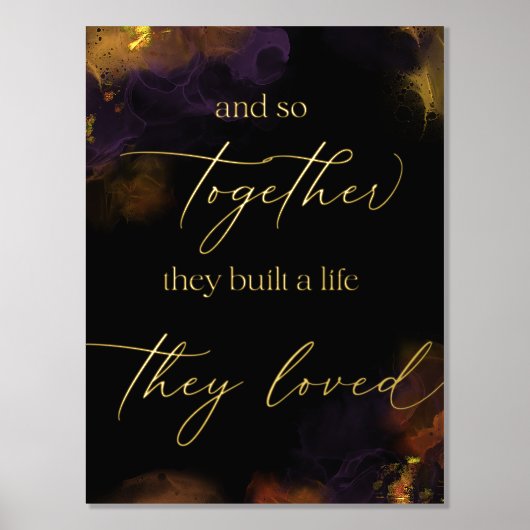 そして愛する人生を築く 箔ポスター (正面)