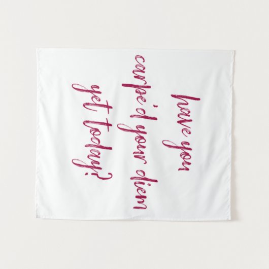 そして感動的力を与えるカルペ・ディエム タペストリー (正面(横))