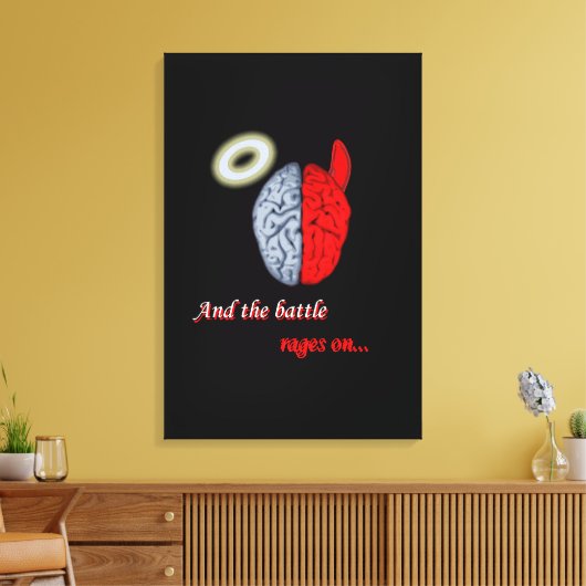そして戦いは荒れ狂う(善悪) キャンバスプリント (インサイチュ (リビング))