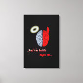 そして戦いは荒れ狂う(善悪) キャンバスプリント (正面)