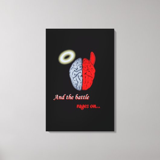 そして戦いは荒れ狂う(善悪) キャンバスプリント (正面)