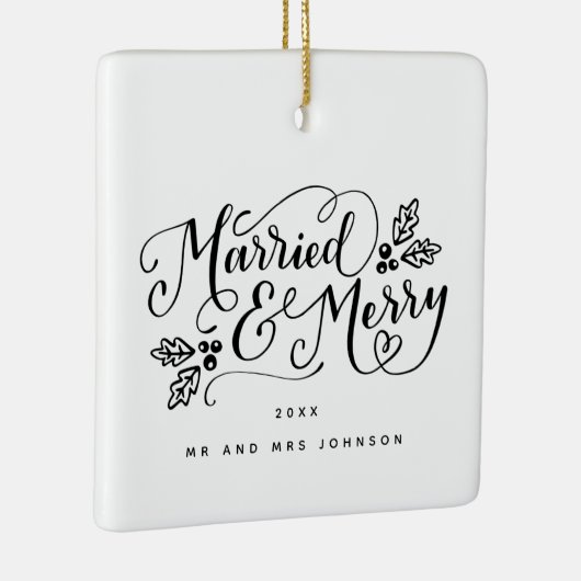 そして手結婚したに入ったメリークリスマス セラミックオーナメント (右)