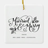 そして手結婚したに入ったメリークリスマス セラミックオーナメント (正面)